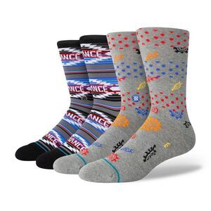 STANCE x WADE Men's Logo Dotted Crew Socks - Large (6-12) - 2 Pack